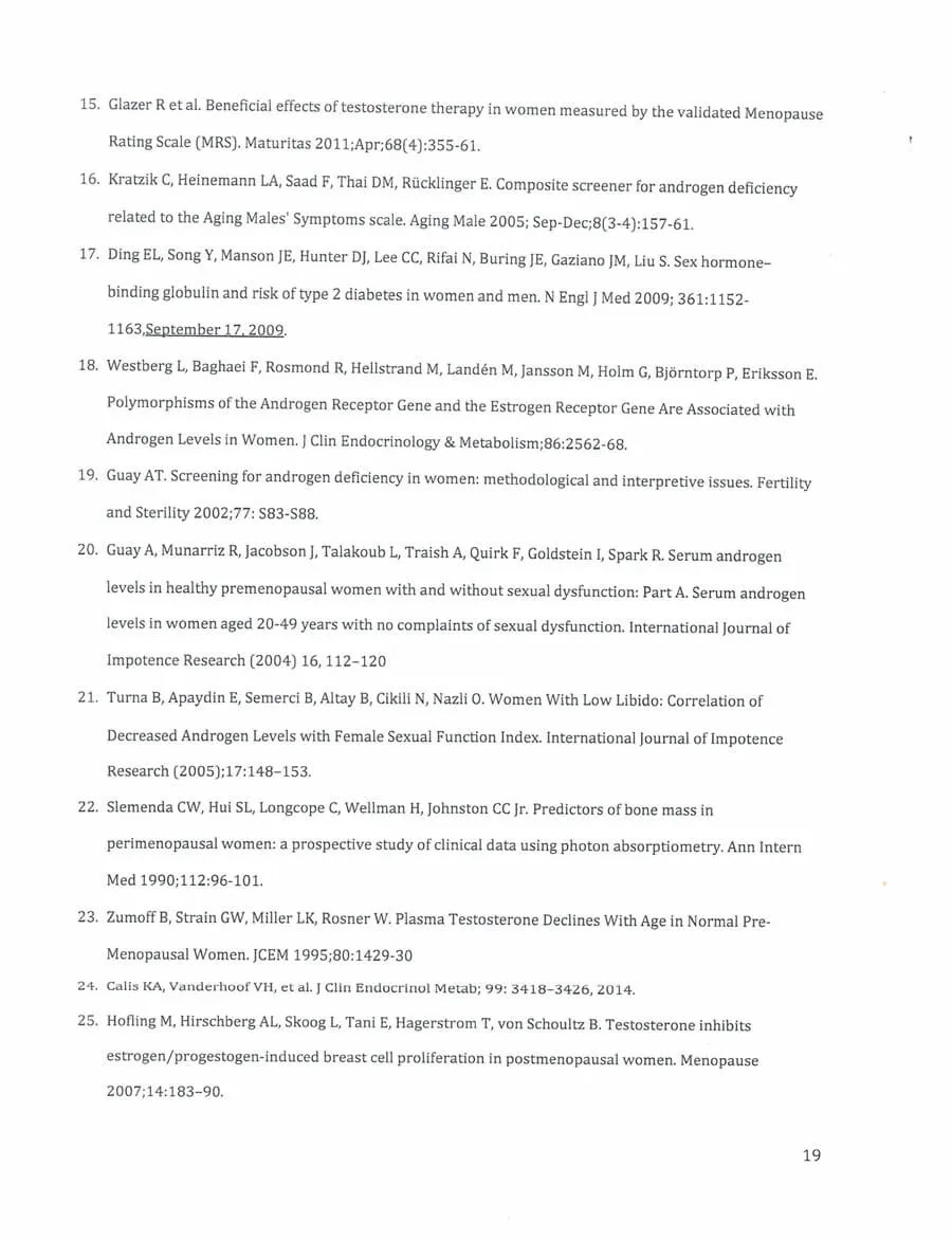 testosterone insufficieny and treatment in women Page Image