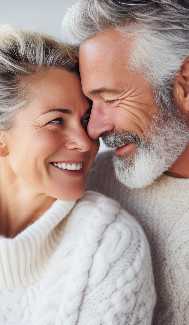 Beautiful professional mature model couple at Valetines day, candid shot of a close up of a very beautiful happy mature couple with opened round eyes wearing knitted sweater Beautiful professional mature model couple at Valetines day, candid shot of a close up of a very beautiful happy mature couple with opened round eyes wearing knitted sweater