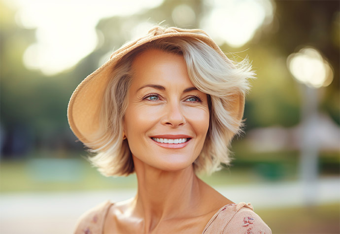 mature happy women outdoor