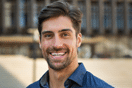 Portrait of casual smiling man