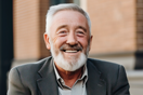 Portrait of a happy senior man sitting