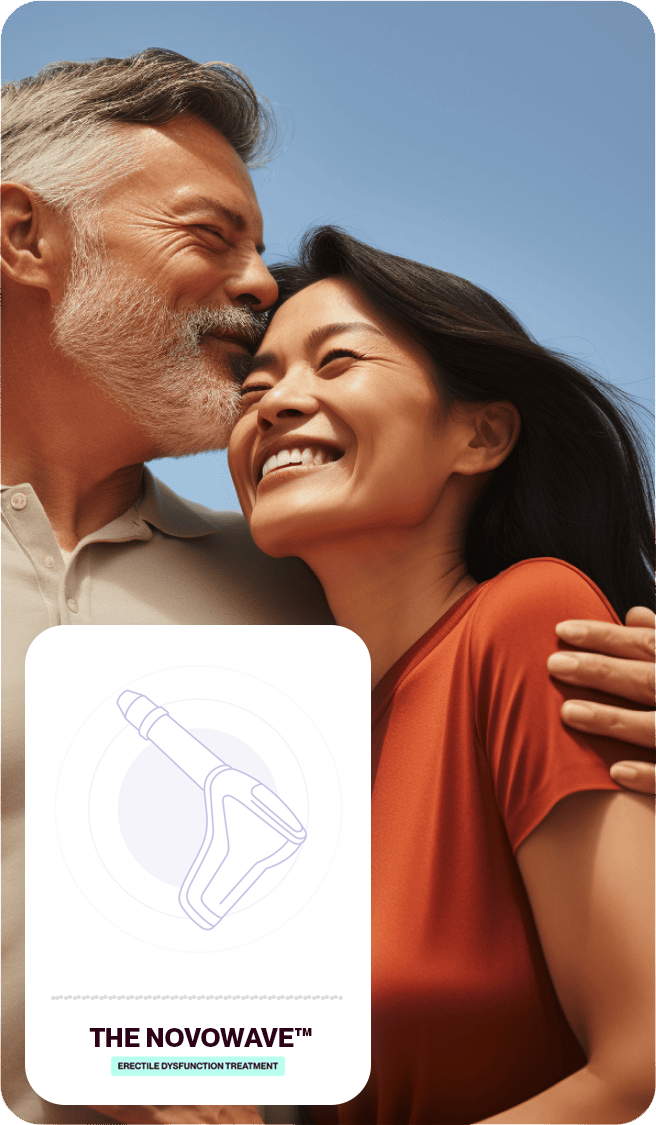 older male model and happy asian woman outdoors being affectionate